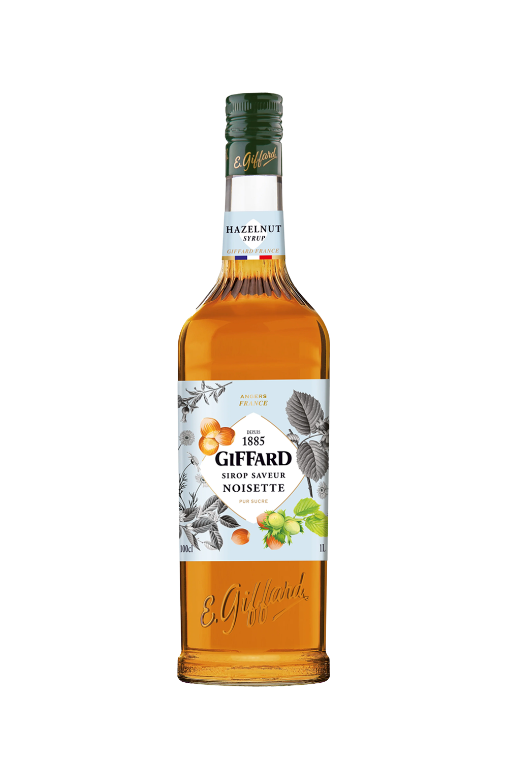 WS | Giffard Hazelnut Syrup Glass, 2 Pack - 2 x 1 Litre | Bottles