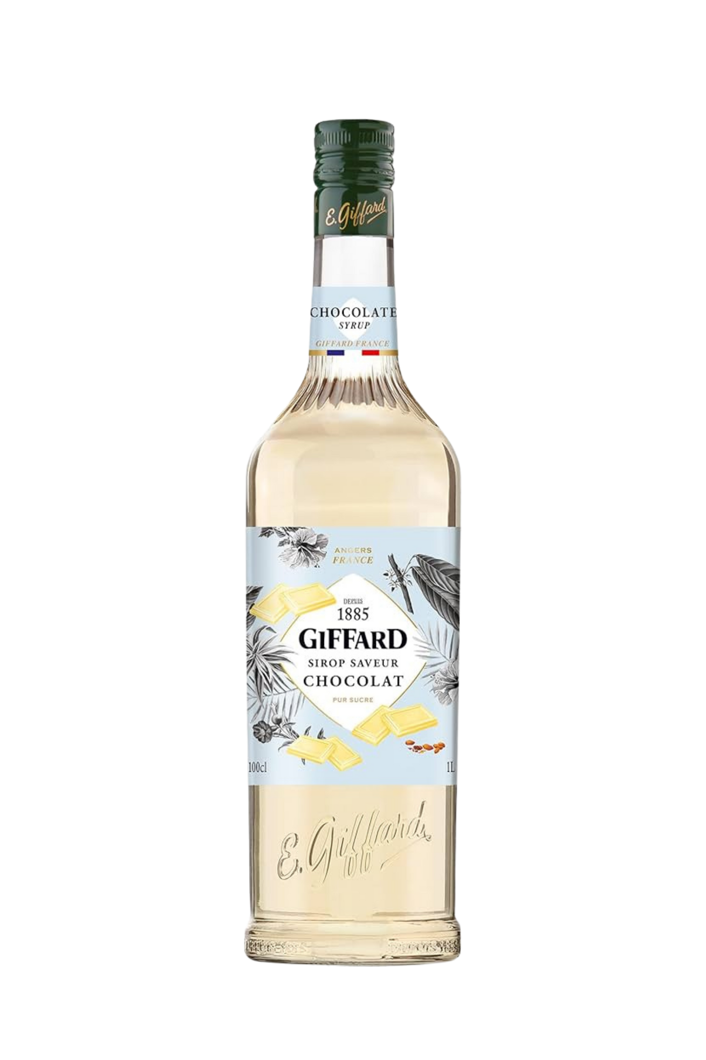 WS | Giffard White Chocolate Syrup, 2 Pack - 2 x 1 Litre | Bottles