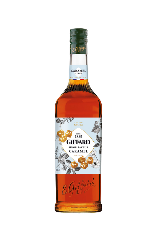 WS | Giffard Caramel Syrup Glass, 2 Pack - 2 x 1 Litre | Bottles
