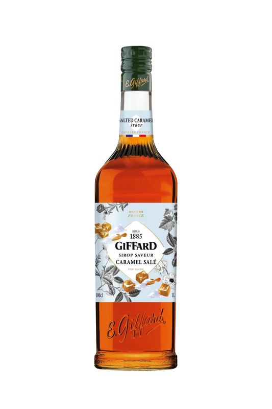 WS | Giffard Salted Caramel Syrup Glass, 2 Pack - 2 x 1 Litre | Bottles