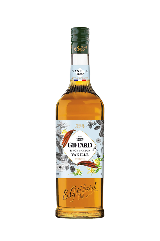WS | Giffard Vanilla Syrup Glass, 2 Pack - 2 x 1 Litre | Bottles
